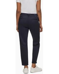 BOSS - Solid Patterned Slim Roll Up Cuff Trousers - Lyst