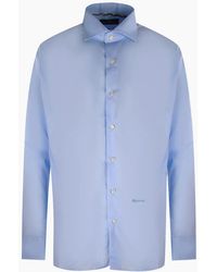 Aquascutum - Branded Plain Long Sleeve Shirt - Lyst