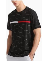 Tommy Hilfiger - T Shirt Signature Flag Striped Crew Neck Summer Cotton Tee - Lyst