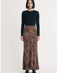 Nobody's Child - Pytn Animal Patterned Maxi Trumpet Skirt - Lyst