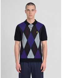 Lyle & Scott - Archive Argyle Knitted Polo Shirt - Lyst