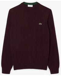 Lacoste - Organic Cotton Crew Neck Sweater - Lyst
