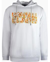 Roberto Cavalli - Cavalli Class Fire Logo Hoodie - Lyst