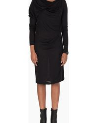 Maison Margiela - Wool Silk Mix Ribbed Dress - Lyst