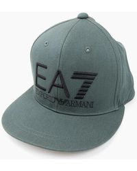 EA7 - Embroidered Logo Baseball Hat Forest Night - Lyst