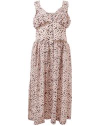 Lardini - Abito Con Spalline Stampa Fiore Allover - Lyst