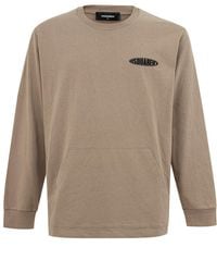 DSquared² - T-Shirt Maniche Lunghe Con Logo - Lyst