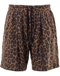 Tom Ford - Pantalone Shorts Morbido Stampa Leopardo - Lyst