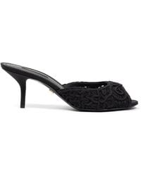 Dolce & Gabbana - Embroidered Corded Lace Ciabatta Heel - Lyst