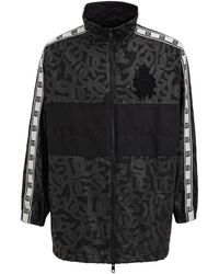 Dolce & Gabbana - Oversize Windbreaker Jacket With Logo - Lyst
