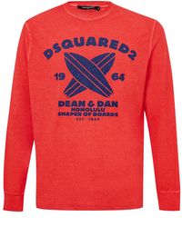DSquared² - Long Sleeve T-Shirts With Dsquard2 Printing - Lyst