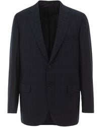Brioni - 'Ravello' Single-Breasted Check Jacket - Lyst