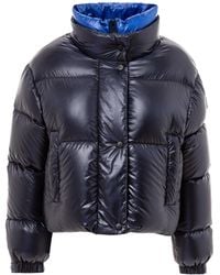 Add - Short Down Jacket With Contrast Collar - Lyst