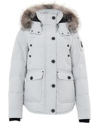 Moose Knuckles - Giubbino Grigio Field Jacket Imbottito - Lyst