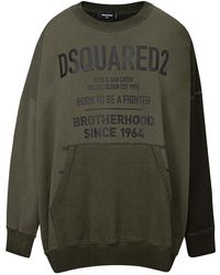 DSquared² - Oversized Logo Sweatshirt with Kangaroo Pocket - Lyst
