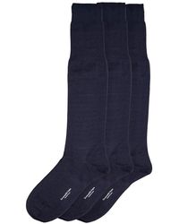 ZEGNA - Merino Wool Blend Tripack Socks - Lyst