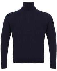 Colombo - Blue Navy Cashmere Turtle Neck Sweater - Lyst