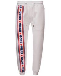 Gcds - White Sweatpants With Logo - Lyst