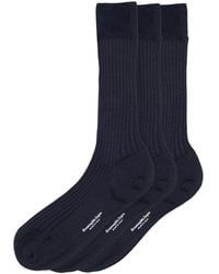 ZEGNA - Merino Wool Blend Tripack Socks - Lyst
