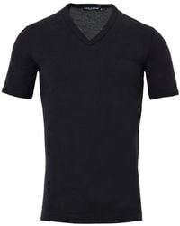 Dolce & Gabbana - T-Shirt Scollo A V - Lyst
