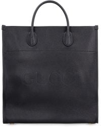 GUCCI Ghost Real Large XL Calfskin Leather Tote Bag Black 415883