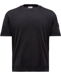 Moncler - Silk & Cotton Knit T-Shirt - Lyst