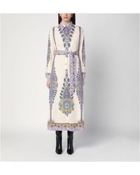 Etro - Cotton Chemise Dress With Paisley Print - Lyst
