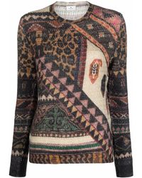 Etro - Patterned Knit Jumper - Lyst