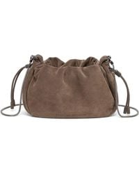 Brunello Cucinelli - Leather Shoulder Bag - Lyst