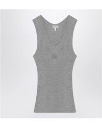 Loewe - Silk Tank Top With Anagram Logo - Lyst