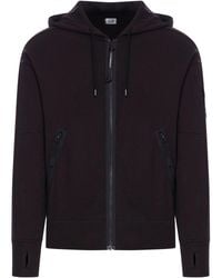 C.P. Company - Diagonal Raised Fleece Full Zip Hooded S - Lyst