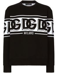 Dolce & Gabbana - Intarsia Knit Logo Jumper Sweater - Lyst