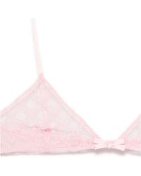 Gucci Gg Embroidered Tulle Bra & Briefs Set in Black | Lyst