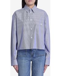 Celine - Triomphe Cropped Shirt - Lyst