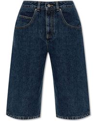 Givenchy - Curved Side Denim Bermuda Shorts - Lyst