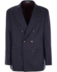 Brunello Cucinelli - One-And-A-Half-Breasted Deconstructed Jacket - Lyst