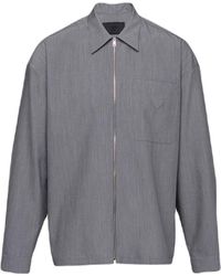 Prada - Camicia Mohair Seta Light Shirt - Lyst