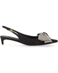 Dolce & Gabbana - Satin Slingback With Rhinestone Embroidery Pumps - Lyst