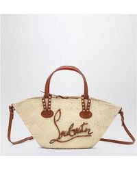 Christian Louboutin - Raffia And Calf Leather Tote Bag Cabata Small - Lyst