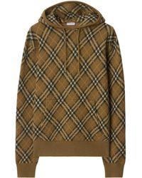 Burberry - Wool-Mohair Blend Hooded Sweatshirt - Lyst