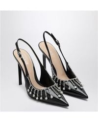 Gucci - Patent Leather Pump With Crystal Chain - Lyst