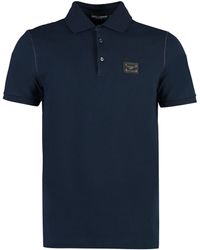 Dolce & Gabbana - Rubber Plate Polo Shirt - Lyst