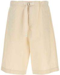 Jil Sander - Ivory Cotton Bermuda Shorts - Lyst