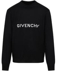 Givenchy - Logo-Embroidered Wool Jumper For From - Lyst