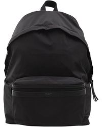 Saint Laurent Ysl City Star Embossed Backpack in Black for