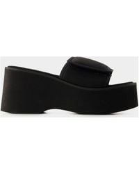 Courreges Scuba Wave Sandals in Black | Lyst