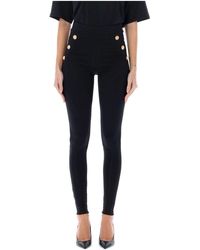 Balmain - Knit Leggings With 6 Buttons - Lyst