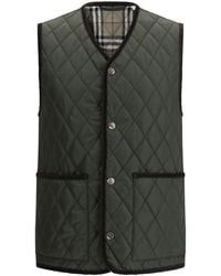 Burberry - V Neck Snap Button Vest - Lyst