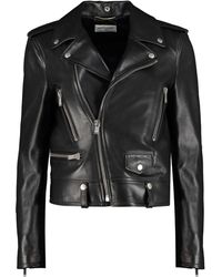 Saint Laurent Nappa-Leather Jacket in Black | Lyst