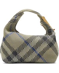 SALE【BURBERRY】Blue☆チェック Peg Duffle MIDI ハンドバッグ SALE【BURBERRY】Blue☆チェック Peg Duffle MIDI ハンドバッグ